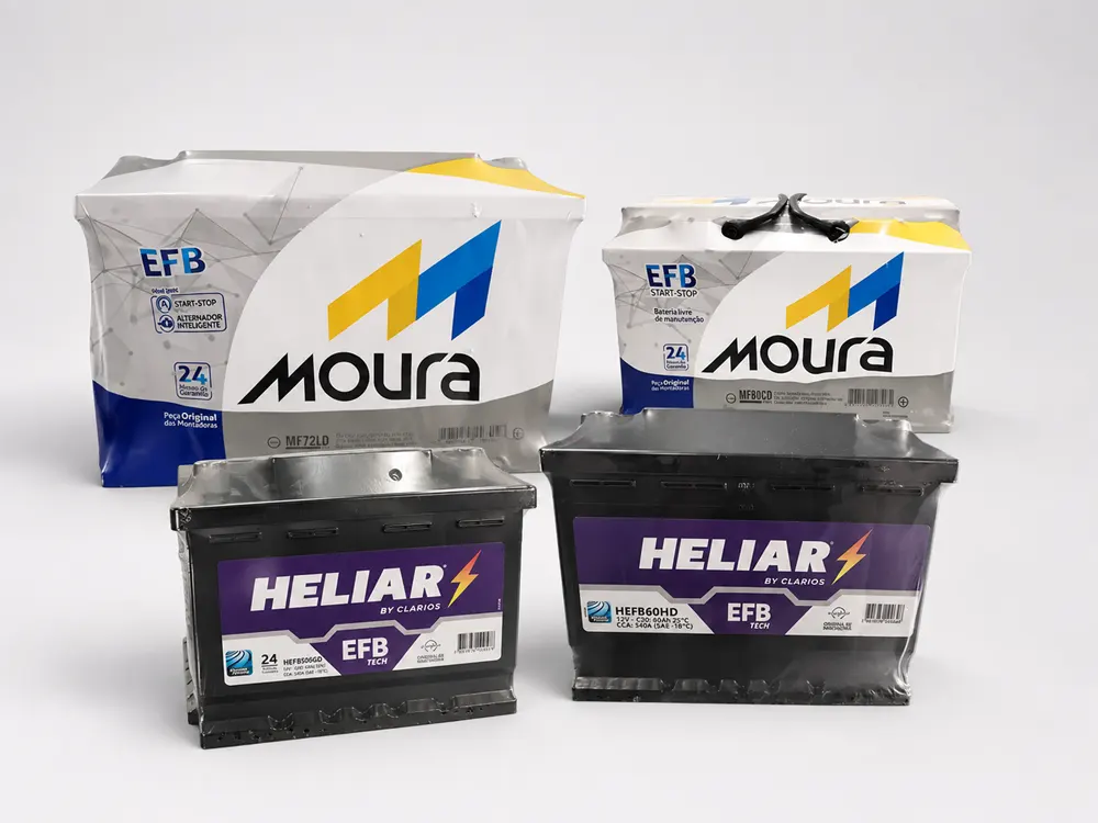 Baterias EFB Moura e Heliar disponíveis em Curitiba